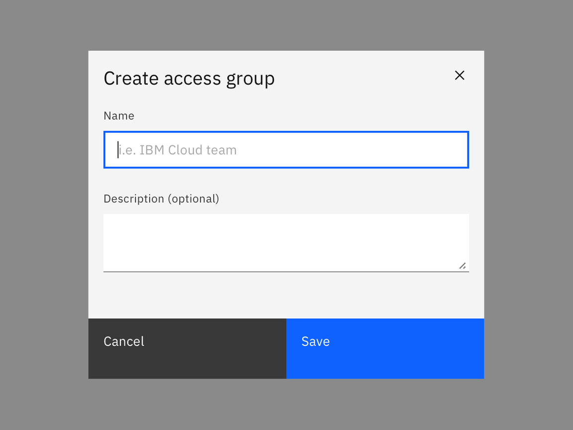 Modal focus example